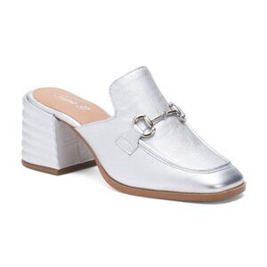 SAINT G Leather Jasmine Mule Block Heels